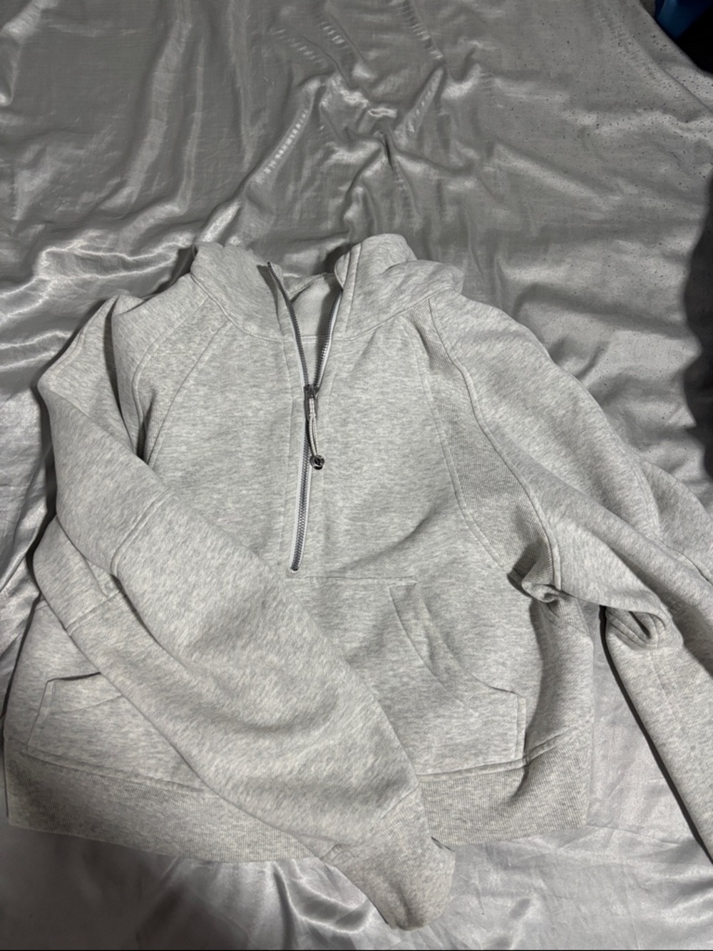 lululemon athletica Light Gray Half-Zip Hoodie